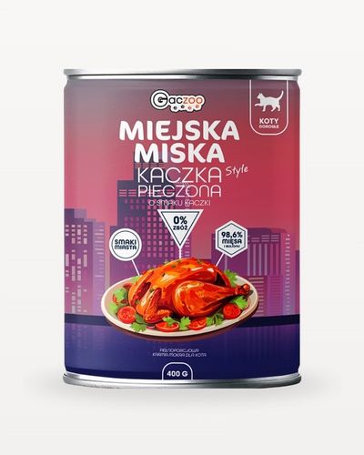 Gaczoo Miejska Miska Kaczka Pieczona 400 g