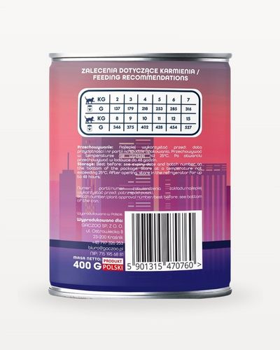 Gaczoo Miejska Miska Kaczka Pieczona 400 g - zalecenia