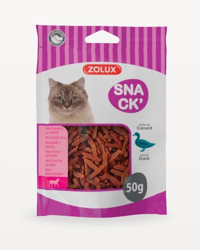 Zolux Przysmak dla kota mini paski z kaczką – 50 g