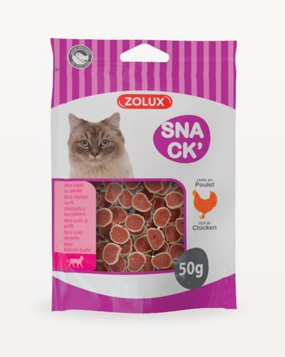 Zolux Przysmak dla kota mini sushi z kurczakiem – 50 g